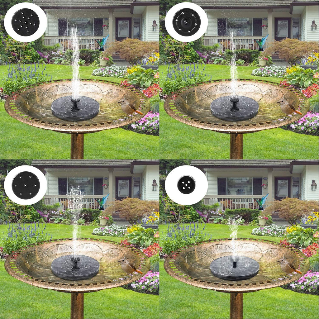 Mademax Solar Bird Bath Fountains, Upgrade 1.4W Solar Fountain Pump with 6