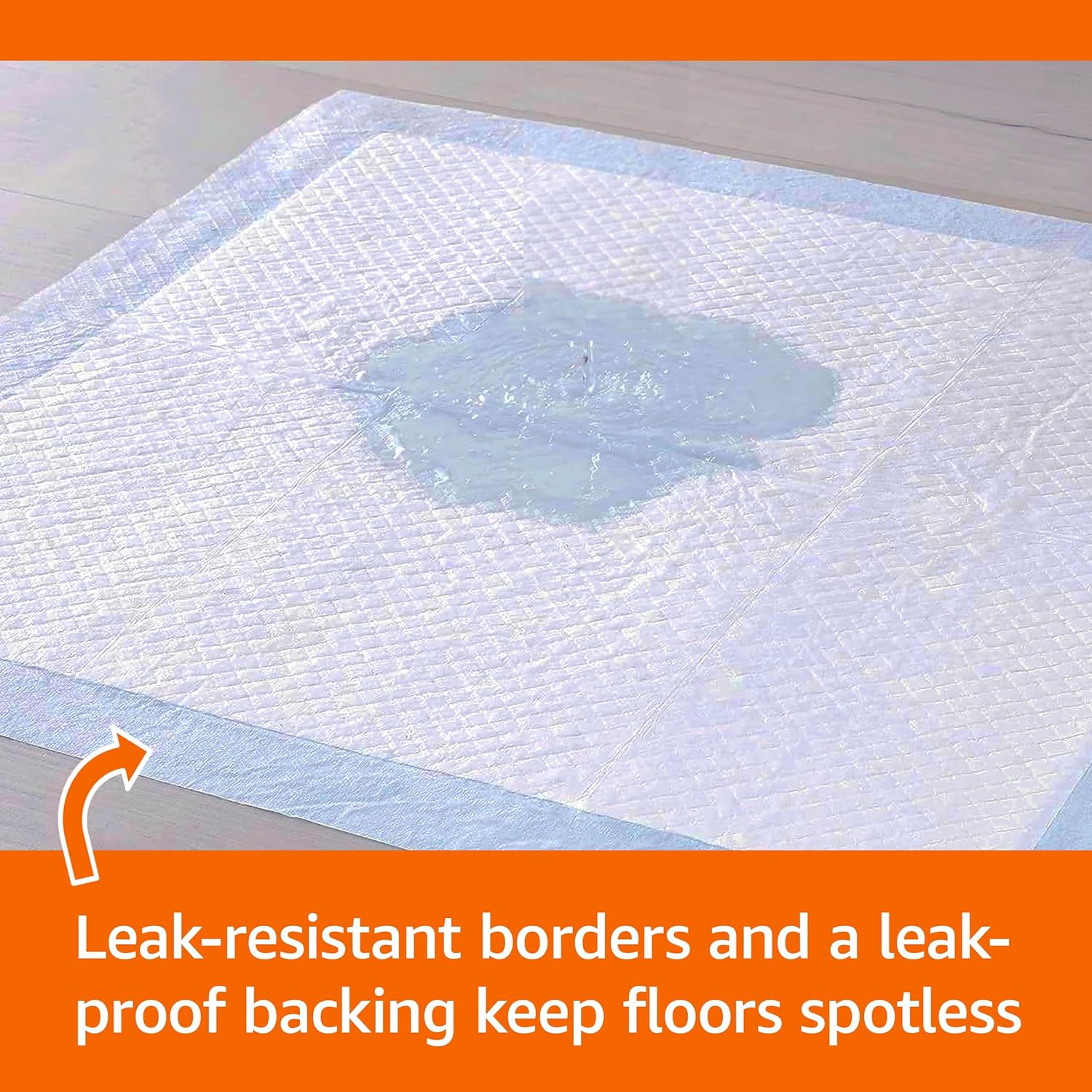 Amazon Basics Leak-Proof Dog and Puppy Potty Training Pee Pads with Quick-Dry