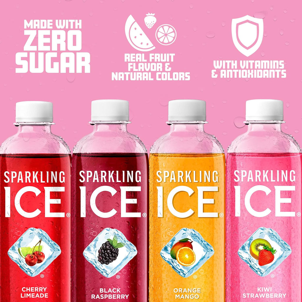 Sparkling Ice Purple Variety Pack, Flavored Water, Zero Sugar, with Vitamins