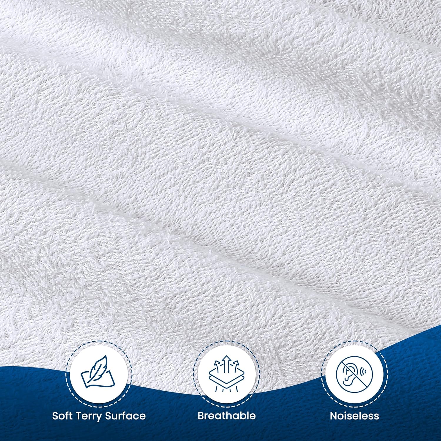 Twin Size Mattress Protector Waterproof, Premium 200 GSM Terry Mattress