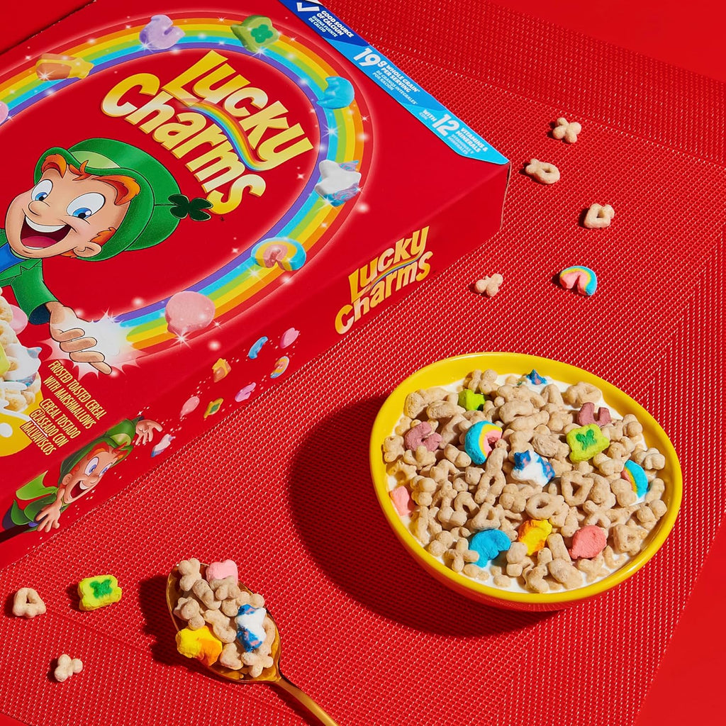 Lucky Charms Gluten Free Cereal with Marshmallows, Kids Breakfast Cereal