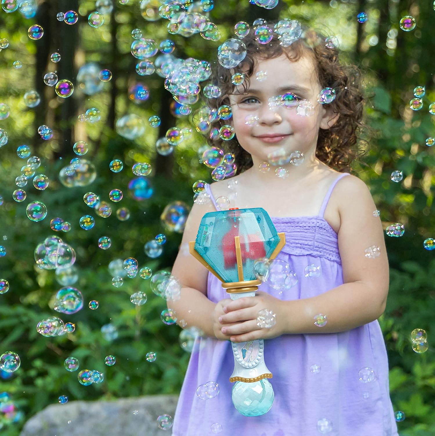 Little Kids Disney Frozen Elsa Light and Sound Musical Bubble Wand, Includes
