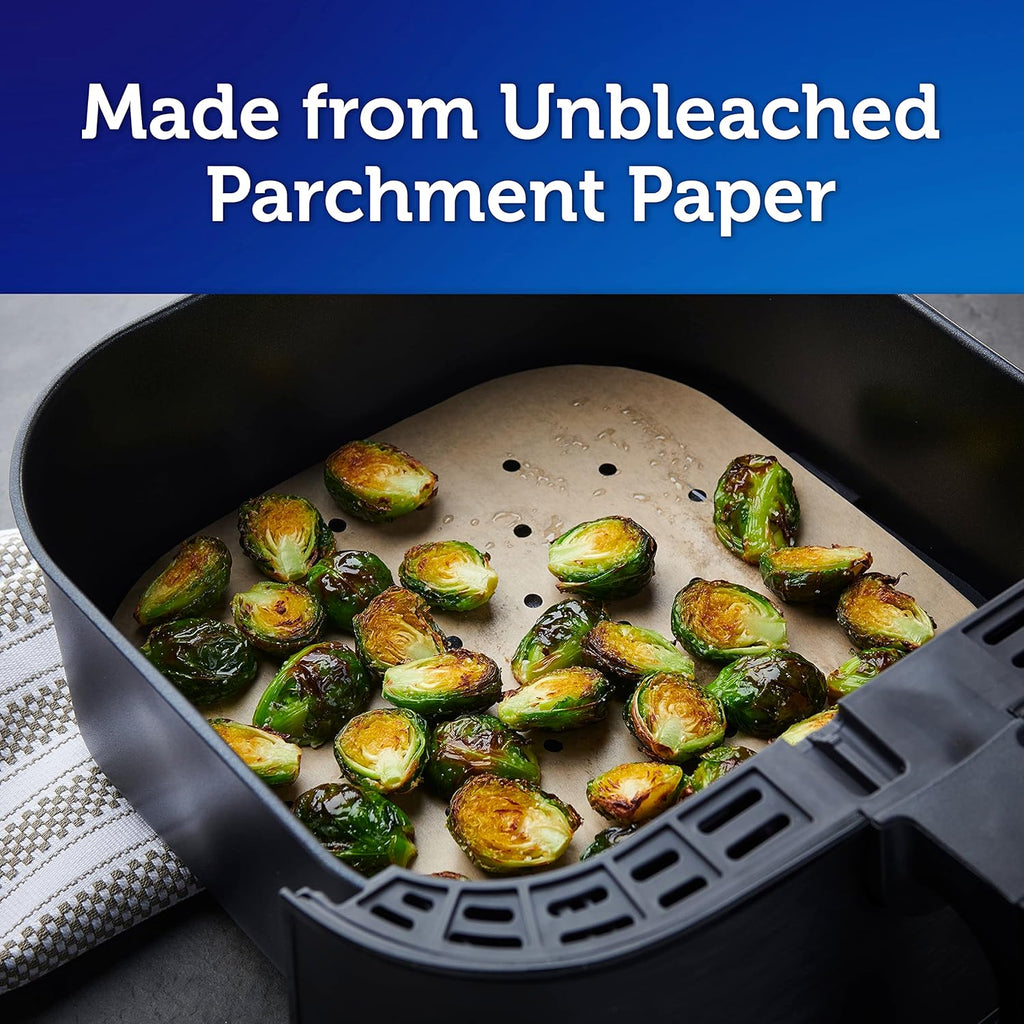 Reynolds Kitchens Air Fryer Liners Disposable, Unbleached Parchment Paper