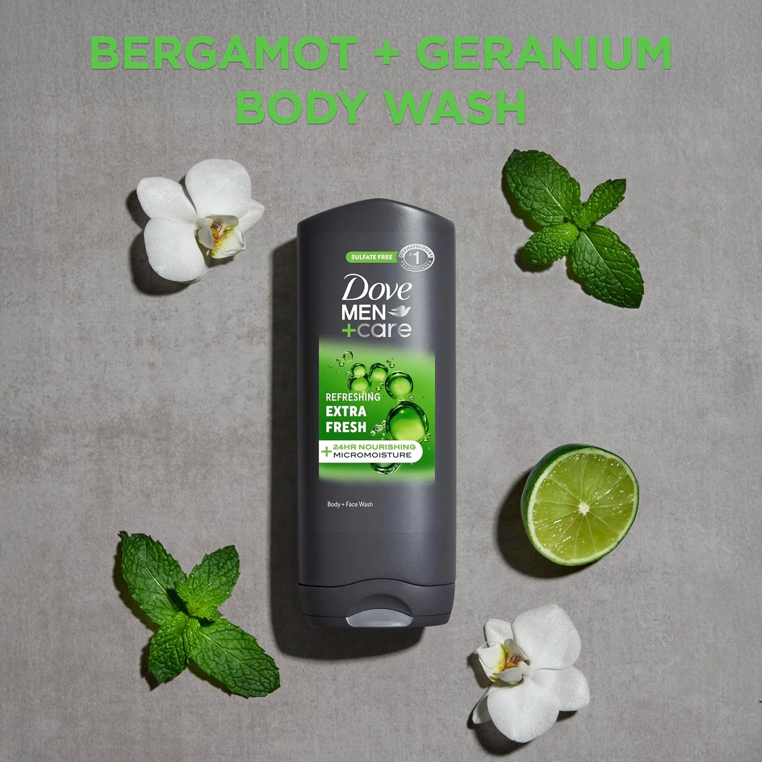 DOVE Men + Care Body Wash and Face for Fresh, Healthy-Feeling Skin Extra