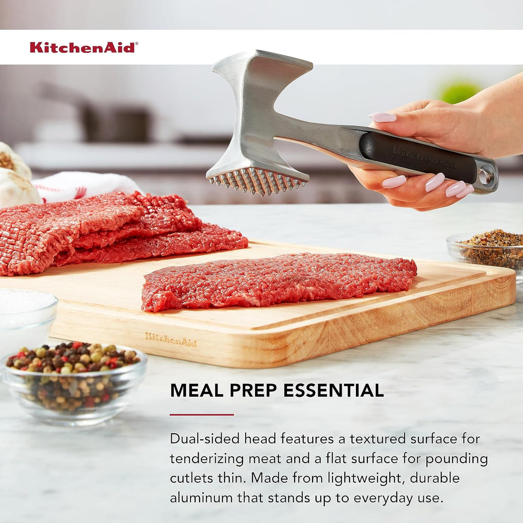 KitchenAid Gourmet Multi Sided Meat Tenderizer for Pounding Meats, Nuts