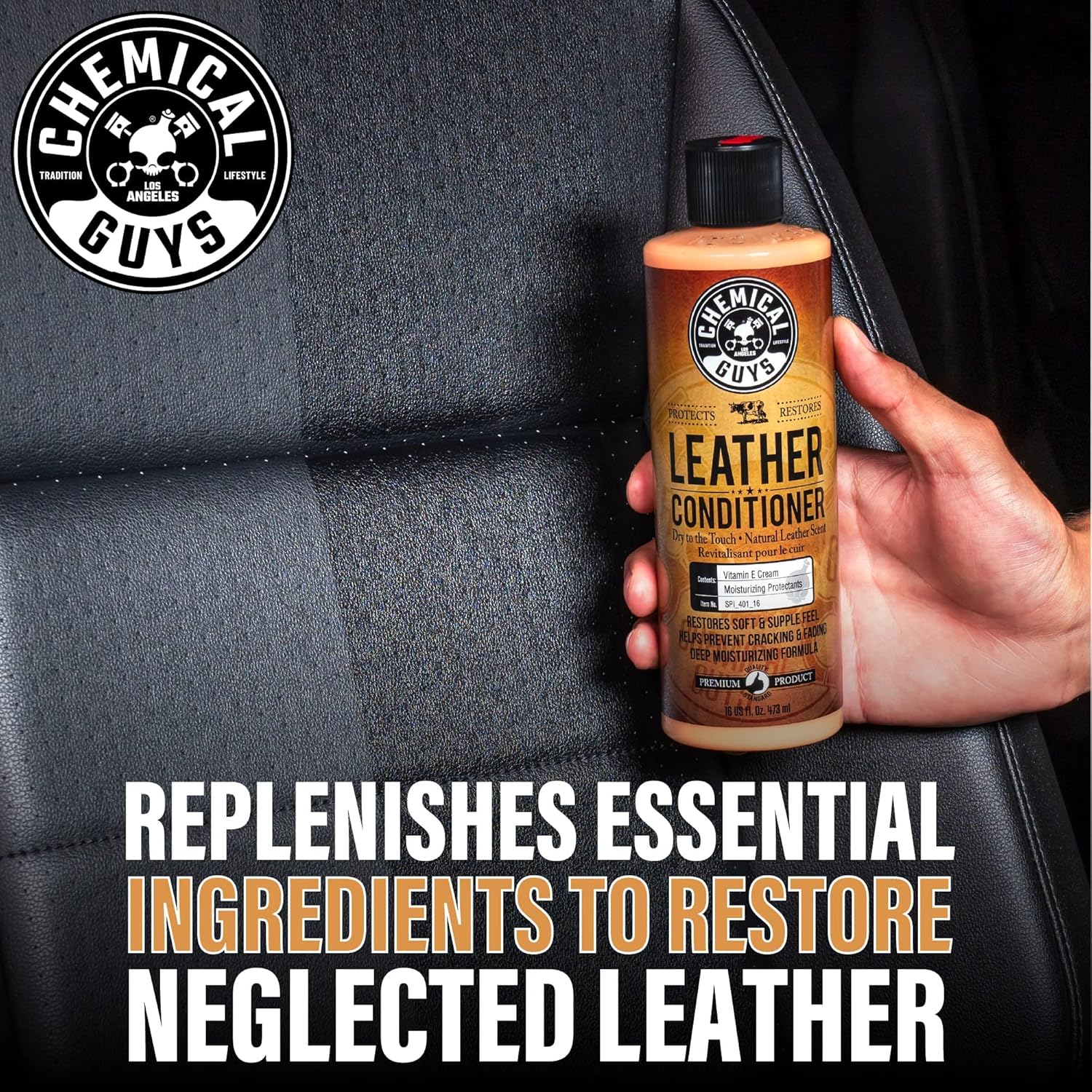 Chemical Guys Leather Cleaner and Conditioner Kit - Car Cleaner and