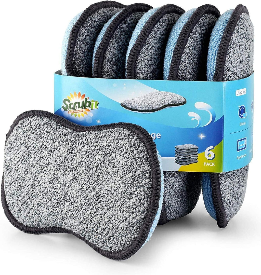 Multi-Purpose Sponges Kitchen by Scrub-it - Non-Scratch Microfiber sponges
