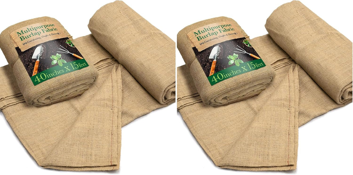 Burloptuous 40" x15 Feet Gardening Burlap Roll - Multipurpose Natural Burlap Fabric