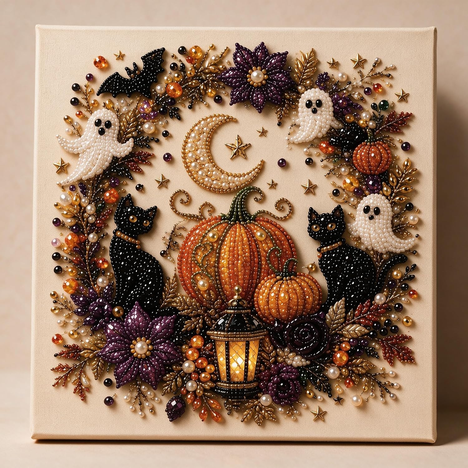 Halloween Ghost Pearl Diamond Art DIY Kit 3D Diamond Painting (Ghost)
