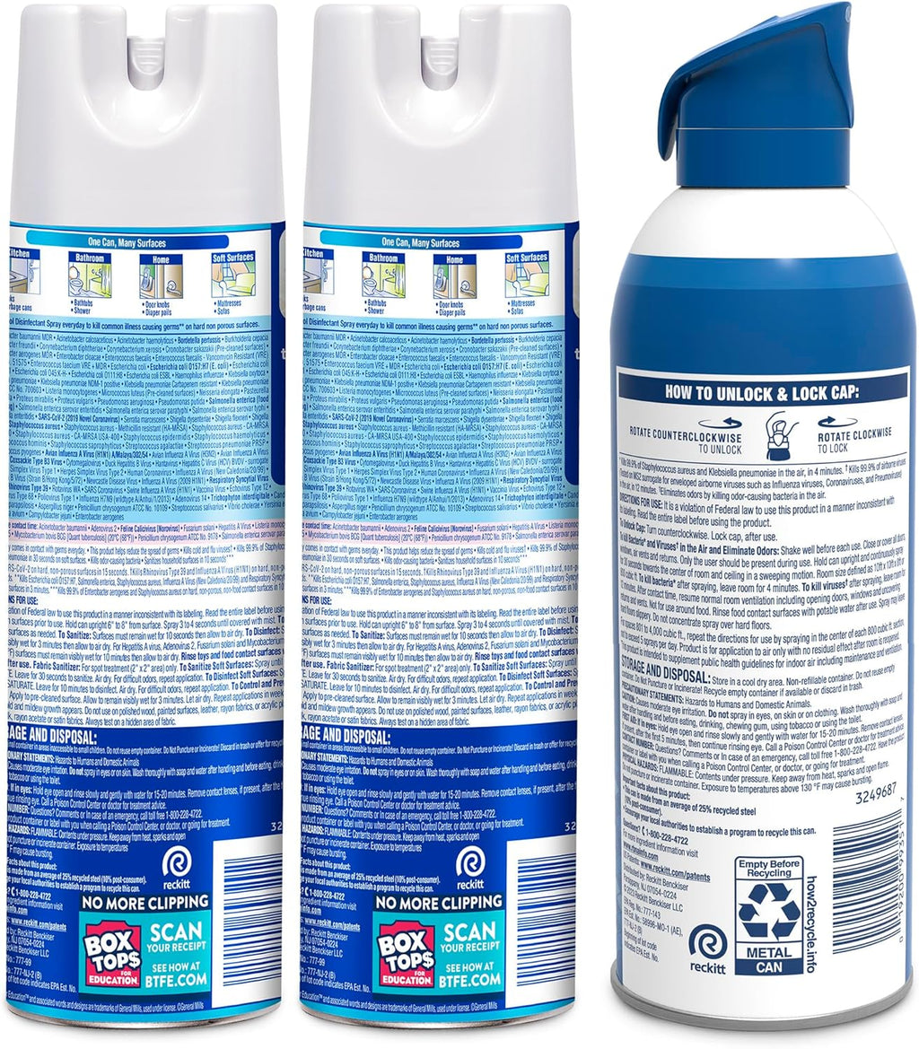 Lysol Bundle containing x2 Lysol Disinfectant Spray for Hard and Soft