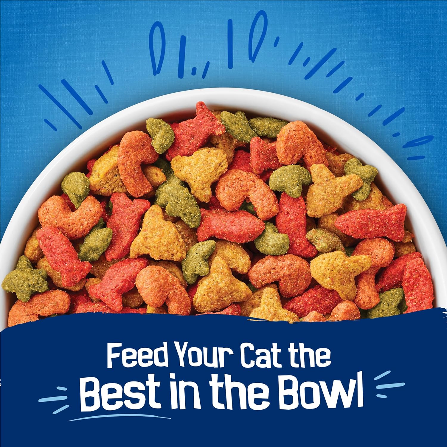 Purina Friskies Dry Cat Food Seafood Sensations With Salmon, Tuna, and Shrimp