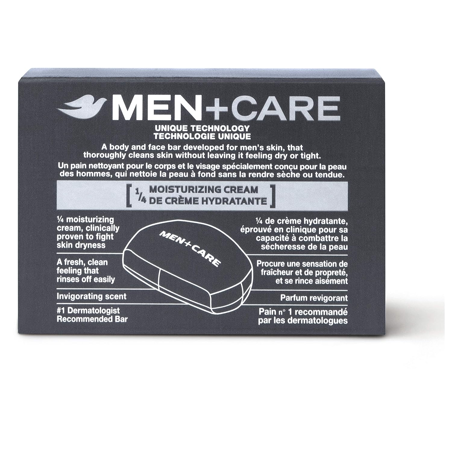 DOVE MEN + CARE 3 in 1 Bar Cleanser for Body, Face, and Shaving Extra Fresh