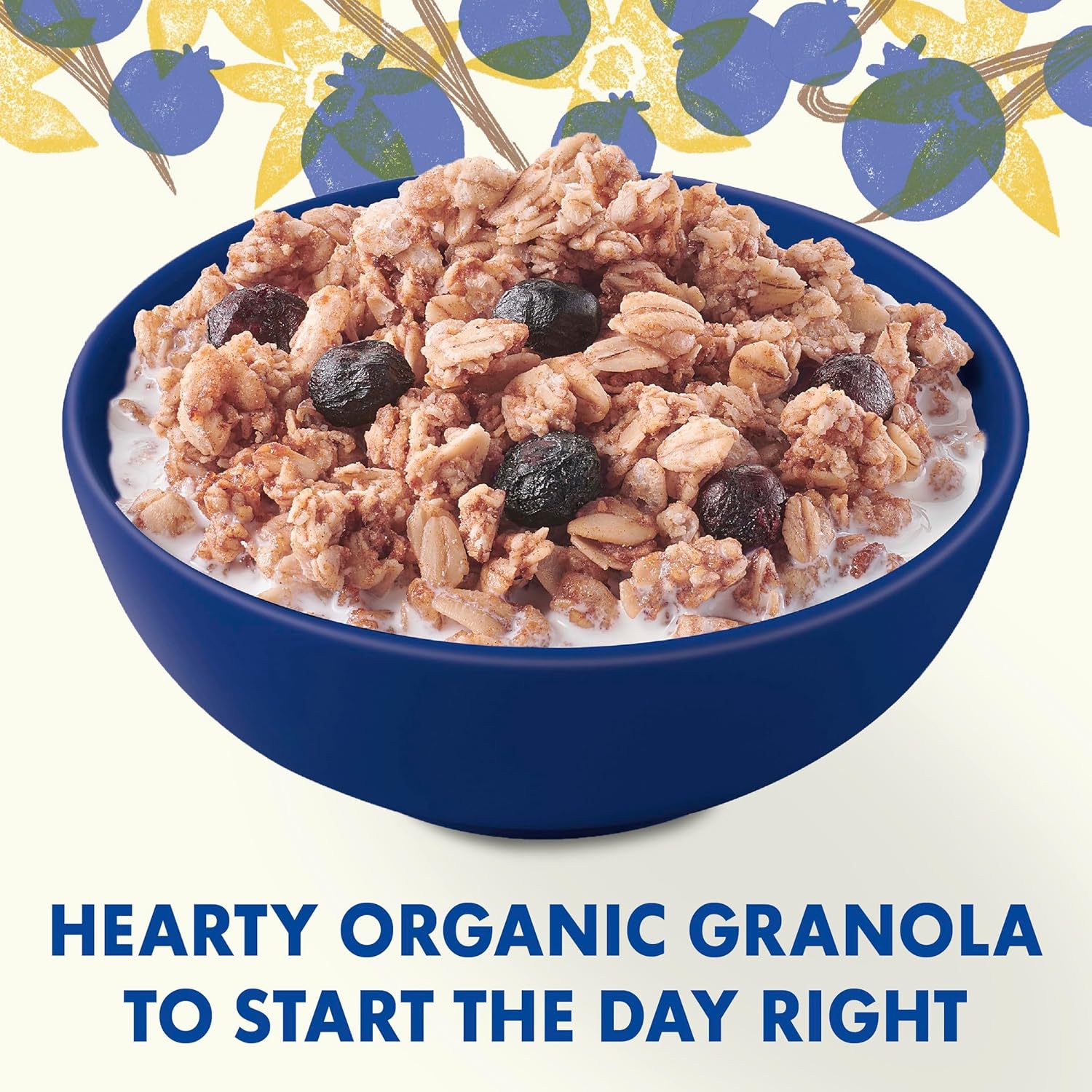 Cascadian Farm Organic Granola, No Added Sugar, Blueberry Vanilla Cereal