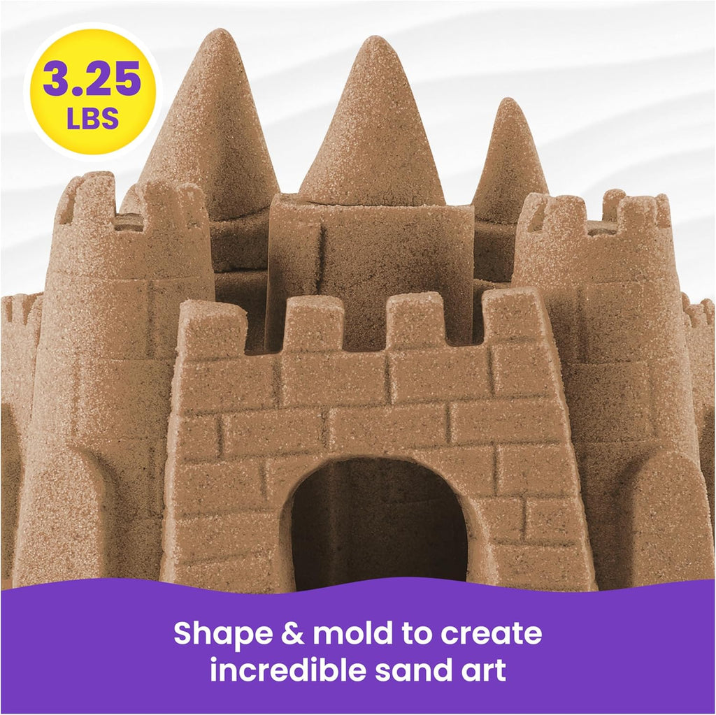 Kinetic Sand, 3.25lbs Beach Play Sand, Amazon Exclusive, Moldable Sensory