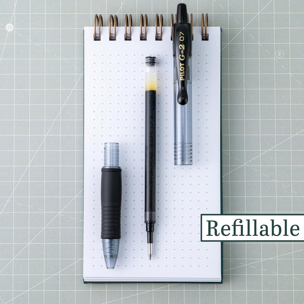 PILOT G2 Premium Refillable & Retractable Rolling Ball Gel Pens, Fine Point