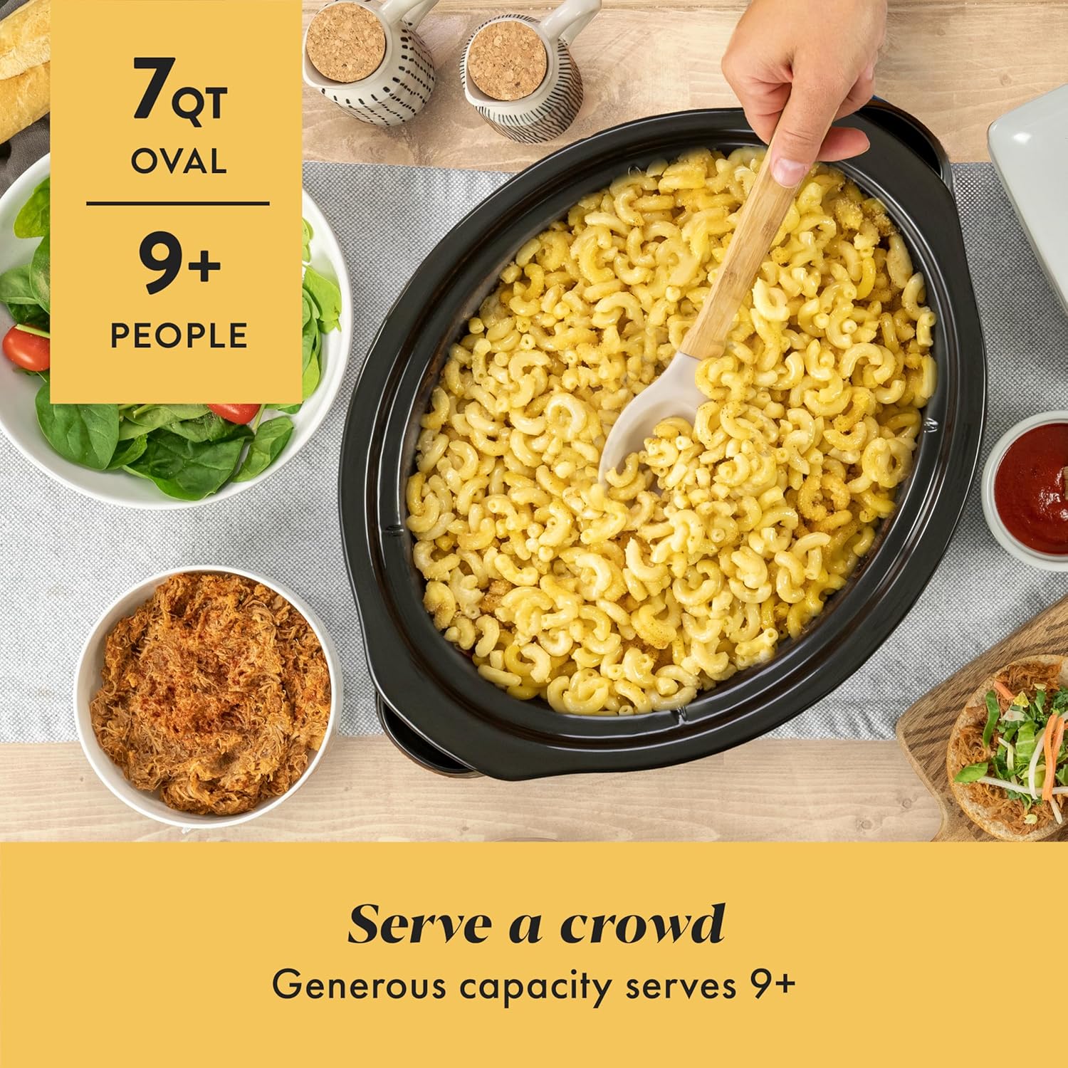 Crock-Pot 7 Quart Oval Manual Slow Cooker, Stainless Steel (SCV700-S-BR)