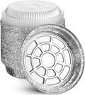 MontoPack 9” Round Aluminum Foil Pans with Clear Lids