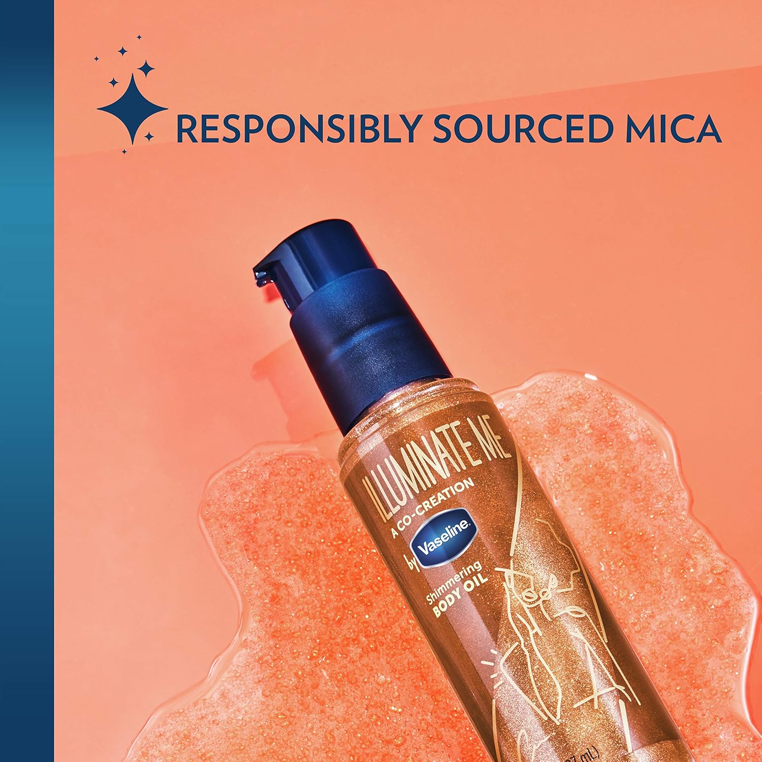 Vaseline Illuminate Me Shimmering Body Oil Created for Melanin Rich Skin