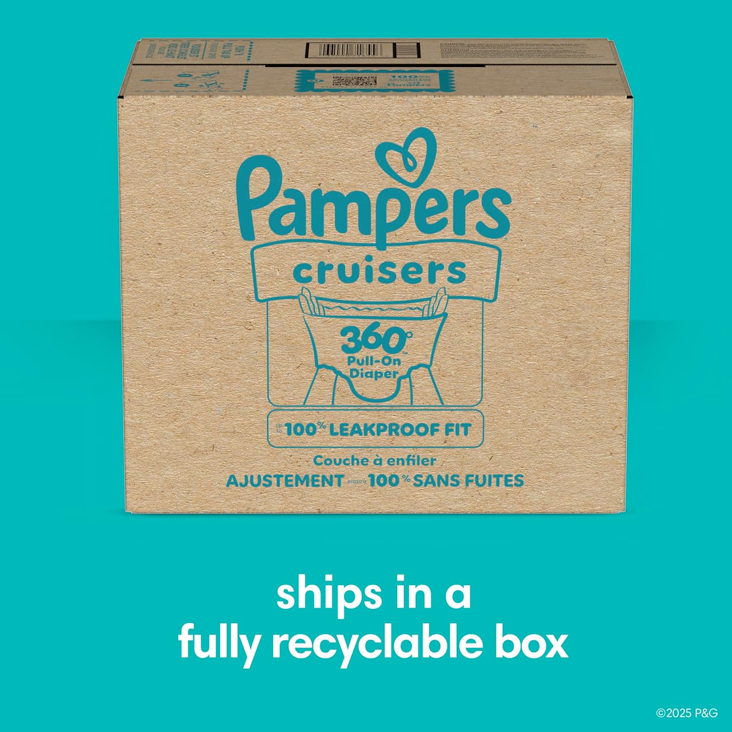 Pampers Diapers - Cruisers 360 - Size 5, 128 Count, Babyproof up to 100%
