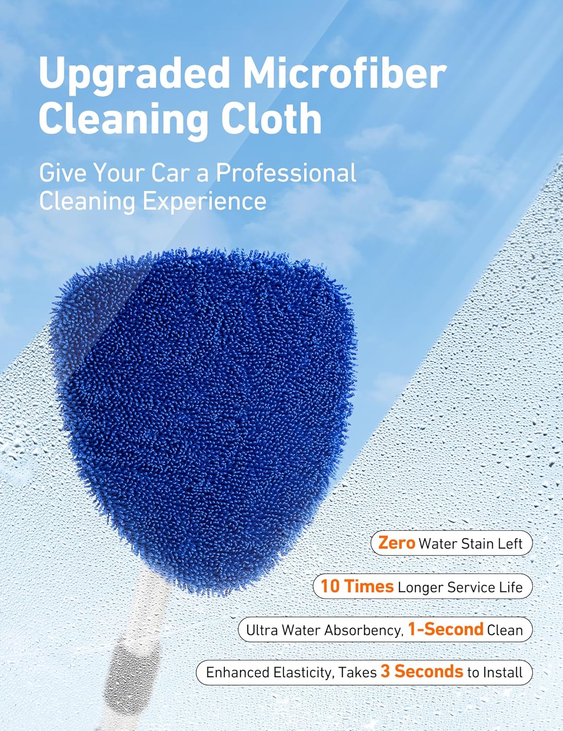 AstroAI Windshield Cleaner Tool, Car Interior Detailing Cleaning Kit with