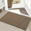BEQHAUSE Dirt Trapper Door Mat 20" x 32", Non-Slip Washable Doormats, Beige