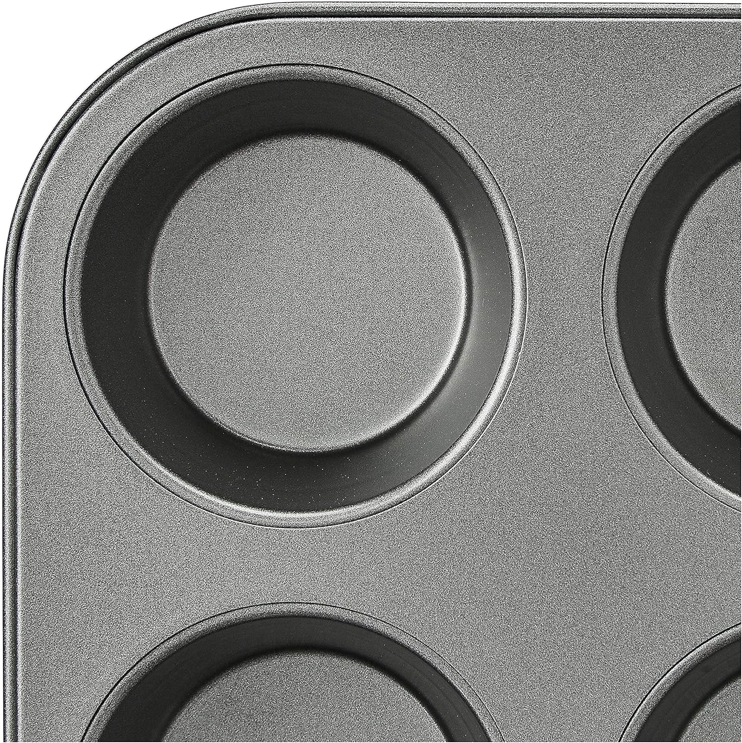 Amazon Basics Nonstick Muffin Pan, Set of 2, Sturdy, Oven Safe, Bakes Evenly