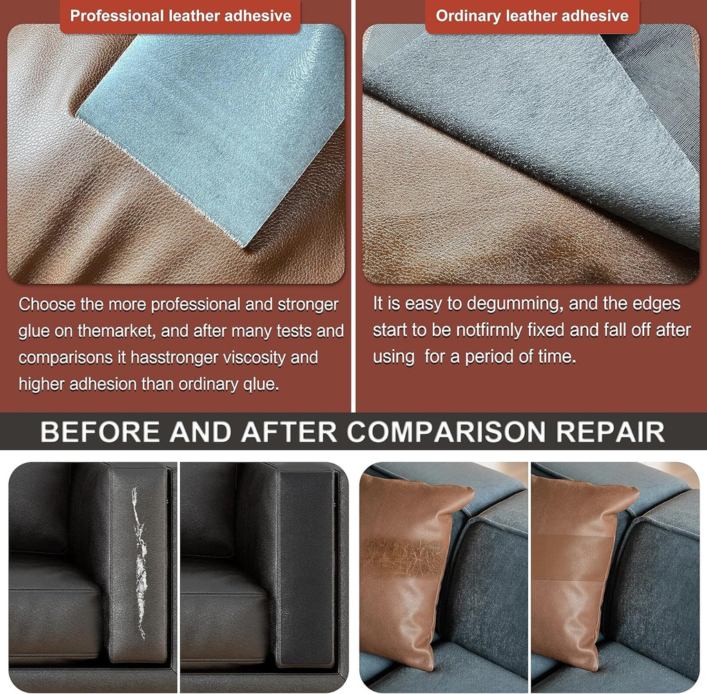 Besezx Leather Repair Patch Tape Kit, Self Adhesive Leather Repair for